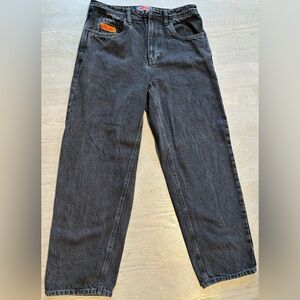 Empyre Loose Fit Black Denim Skate Jeans